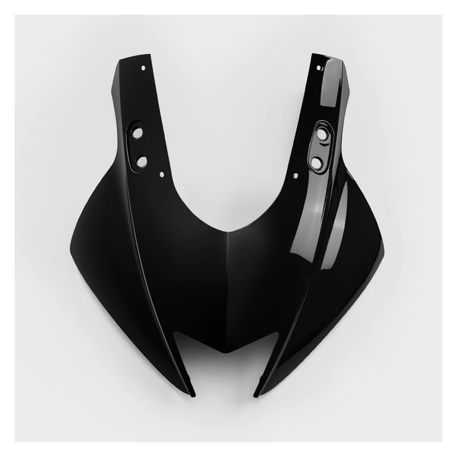 Motorrad Vorderspoiler Für YZF-R3/Für YZF-R25 Vordere Nase Obere Verkleidung Scheinwerfer Verkleidung Maske Abdeckung Nase Upgrade Stil Kleine Augen Motorrad Spoiler(Bright Black) von Amxaqjc