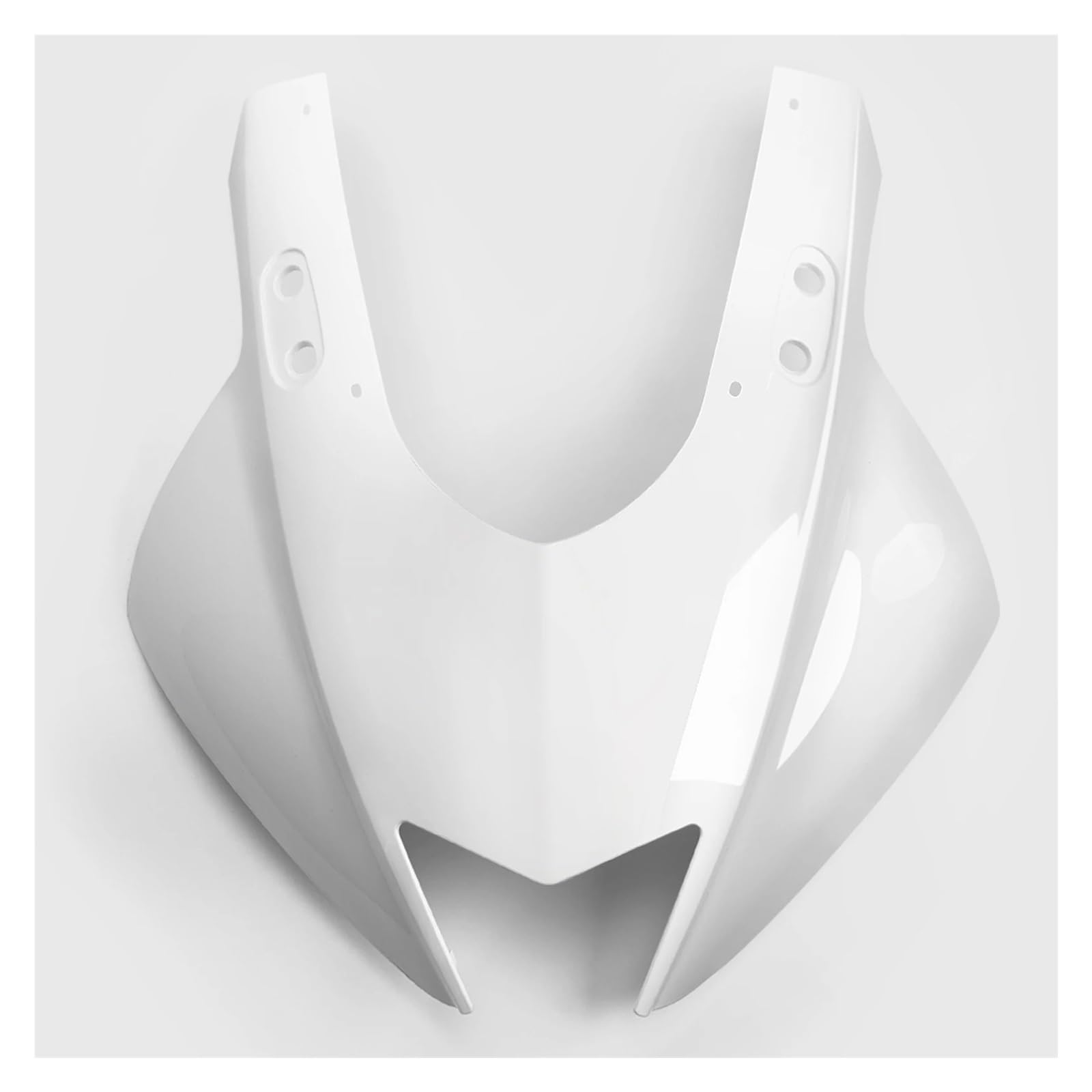 Motorrad Vorderspoiler Für YZF-R3/Für YZF-R25 Vordere Nase Obere Verkleidung Scheinwerfer Verkleidung Maske Abdeckung Nase Upgrade Stil Kleine Augen Motorrad Spoiler(Weiß) von Amxaqjc