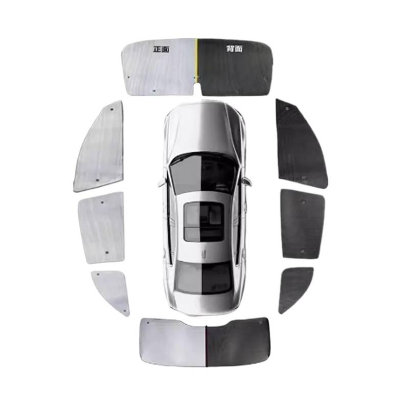 Sonnenschutz Auto Für BYD Für Dolphin EV 2021-2024 Schiebedach Seite Dach Windows Sonnenblende Windschutzscheibe Abdeckung Vorhang Vollständige Abdeckung sonnenschirme Sonnenblende Auto(Full side wind von Amxaqjc