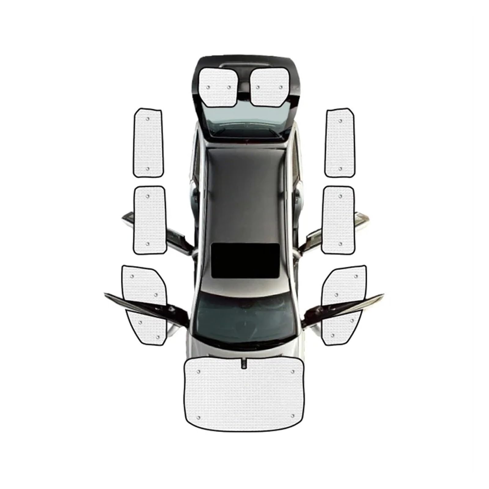 Sonnenschutz Auto Für Ford Für Transit Für Custom Für Tourneo 2012-2022 Auto Vorne Hinten Seite Visier Windschutzscheibe Windows volle Abdeckungen Sonnenschirme Sonnenblende Auto(All Sunshades) von Amxaqjc