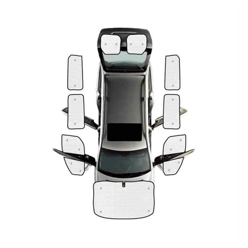 Sonnenschutz Auto Für Ford Für Transit Für Custom Für Tourneo 2012-2022 Auto Vorne Hinten Seite Visier Windschutzscheibe Windows volle Abdeckungen Sonnenschirme Sonnenblende Auto(All Sunshades) von Amxaqjc