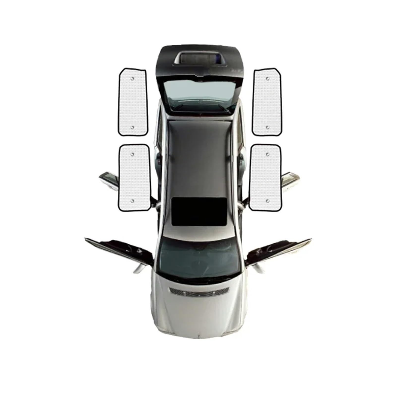 Sonnenschutz Auto Für Ford Für Transit Für Custom Für Tourneo 2012-2022 Auto Vorne Hinten Seite Visier Windschutzscheibe Windows volle Abdeckungen Sonnenschirme Sonnenblende Auto(Rear Windows) von Amxaqjc