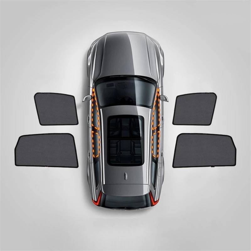 Sonnenschutz Auto Für Für Outlander GF/GG/ZJ/ZK/ZL 2013-2021 Auto Fenster Sonnenschutz Schild Frontscheibe Hinten Seite Vorhang Sonnenschutz Visier Sonnenblende Auto(2Front 2Rear) von Amxaqjc