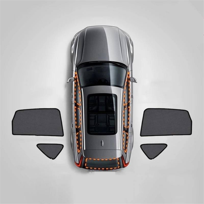 Sonnenschutz Auto Für Grand Für Scenic Iv 2016-2022Auto Fenster Sonnenschutz Schild Frontscheibe Hinten Seite Fenster Vorhang Sonnenschutz Visier Sonnenblende Auto(4 PCS No Front) von Amxaqjc