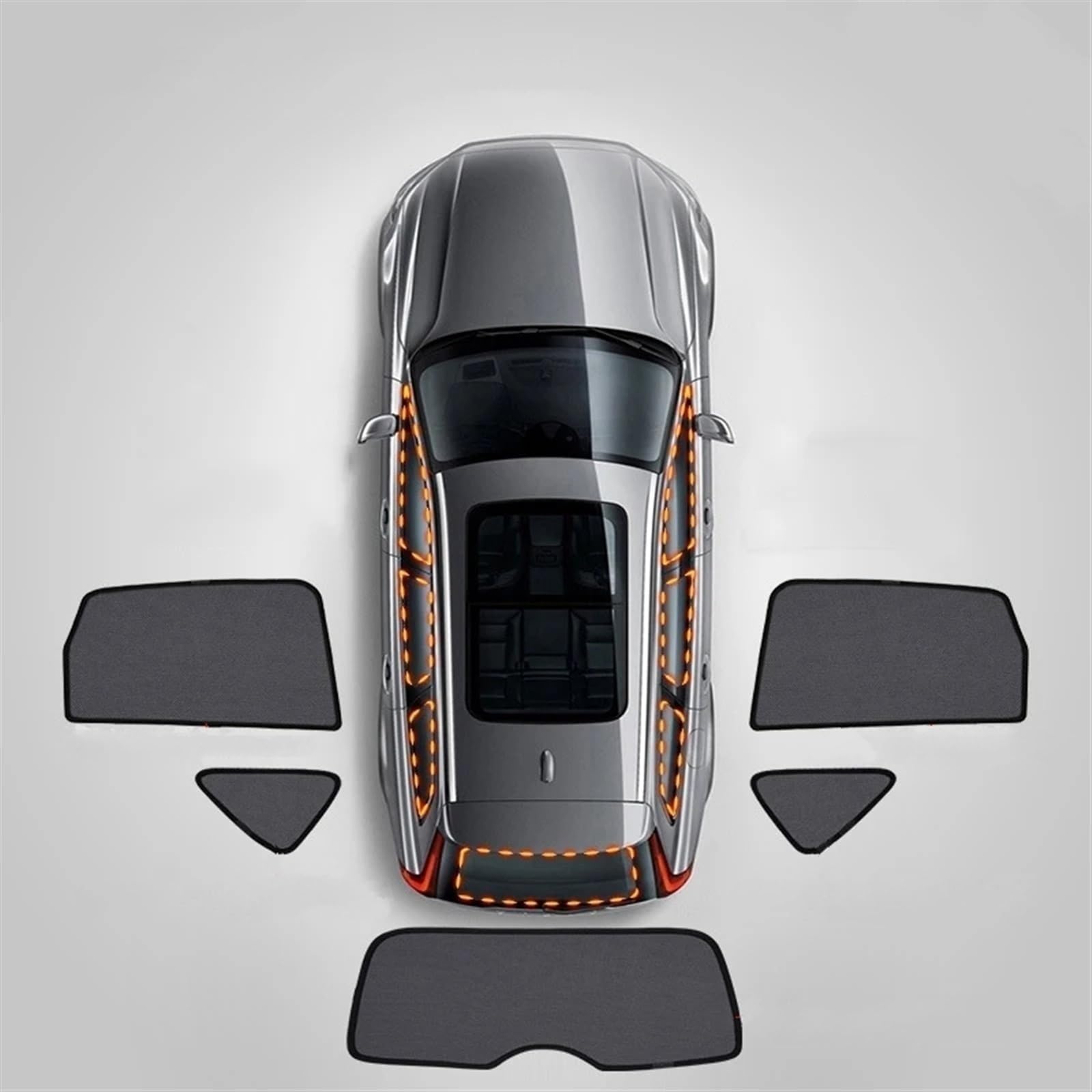 Sonnenschutz Auto Für Hyundai Für Creta SU2 2020-2022 Ix25 Auto Fenster Schild Sonnenschutz Windschutzscheibe Hinten Seite Fenster Vorhang Sonnenschutz Visier Sonnenblende Auto(5Pcs No Front) von Amxaqjc