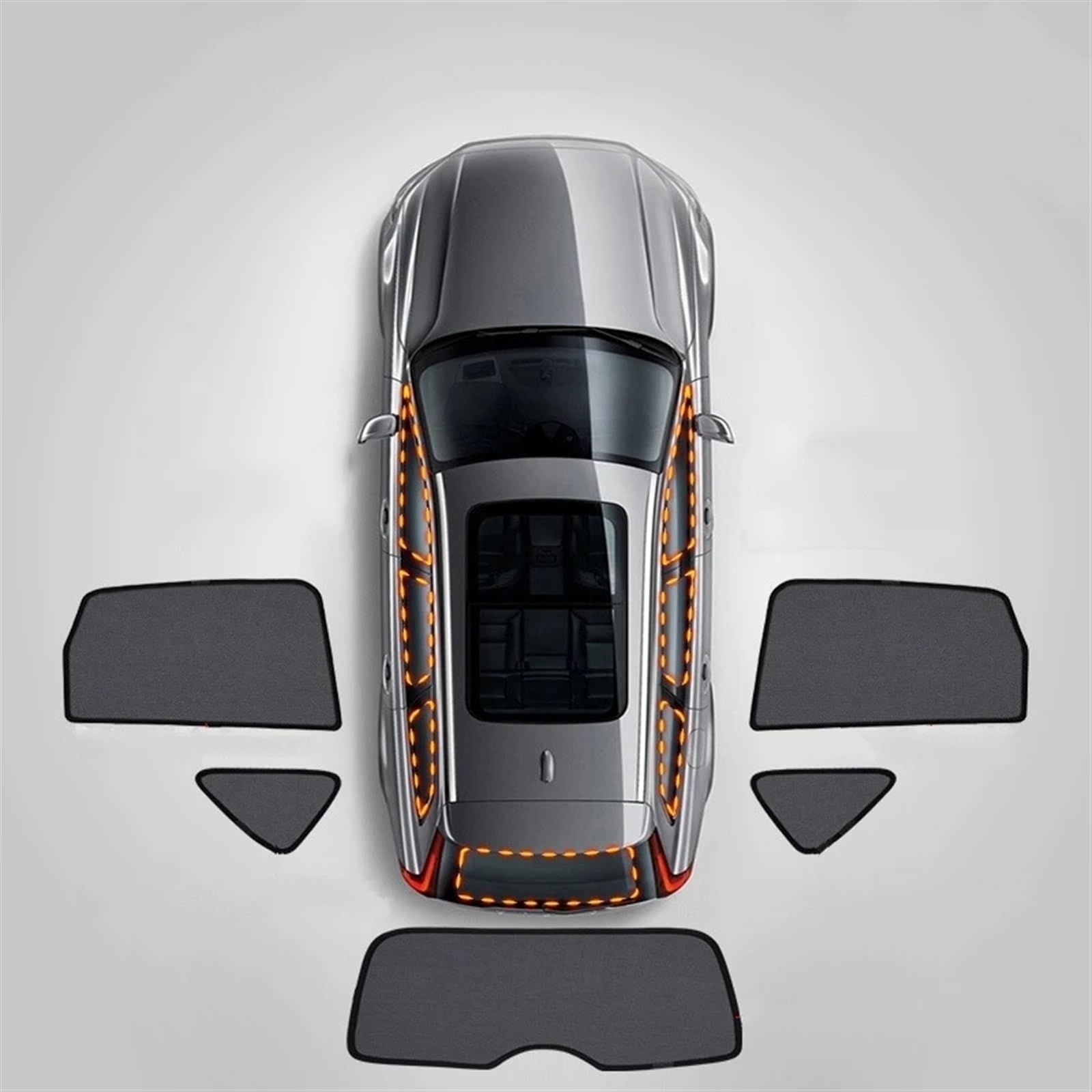 Sonnenschutz Auto Für Kia Für Karneval KA4 2020 2021 2022 2023 Auto Fenster Front Schild Sonnenschutz Windschutz Hinten Seite Fenster Vorhang Sonnenschutz Visier Sonnenblende Auto(5Pcs No Front) von Amxaqjc