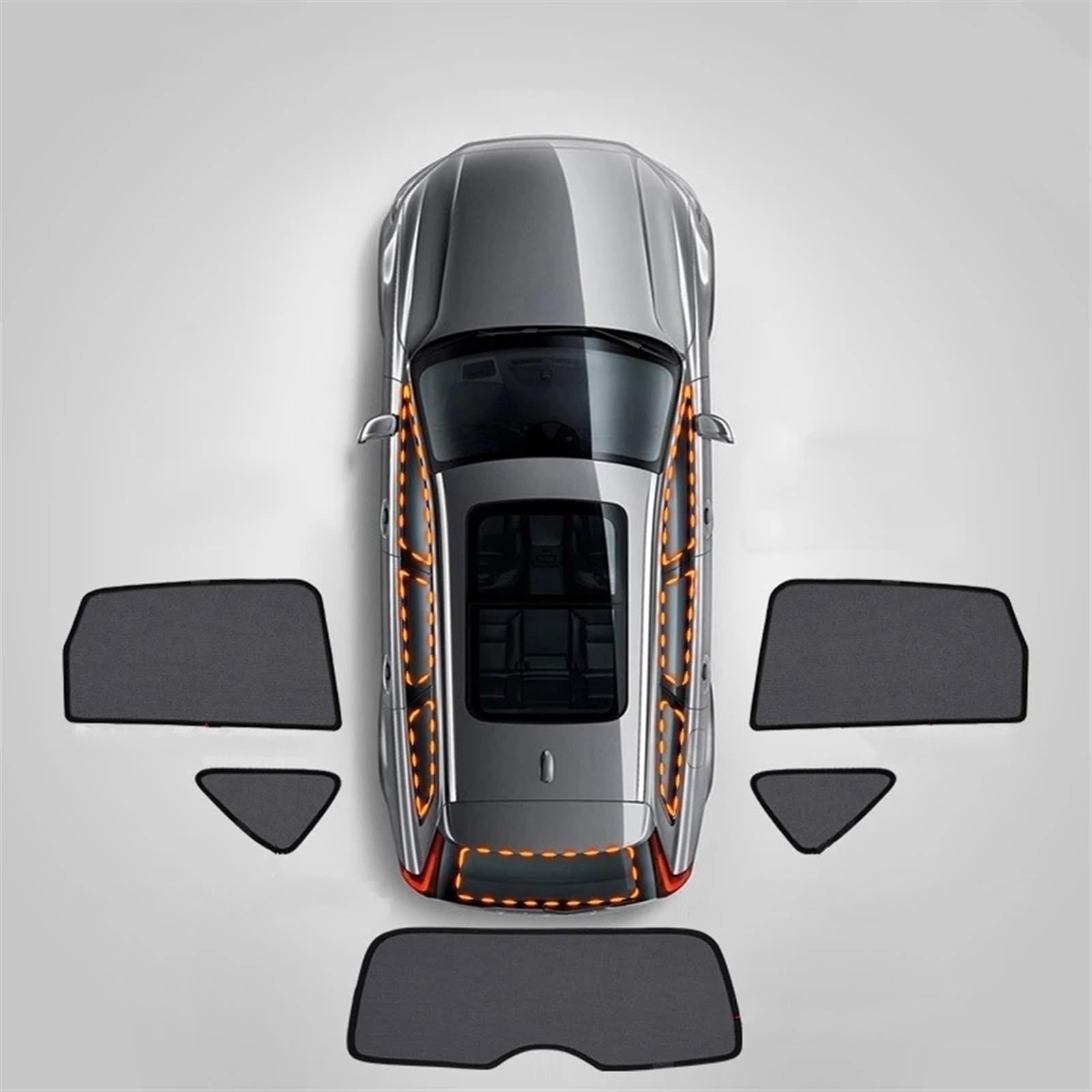 Sonnenschutz Auto Für Kia Für Soluto Für Pegas AB 2017-2023 Auto Fenster Front Schild Sonnenschutz Windschutz Hinten Seite Fenster Vorhang sonnenschutz Visier Sonnenblende Auto(5Pcs No Front) von Amxaqjc