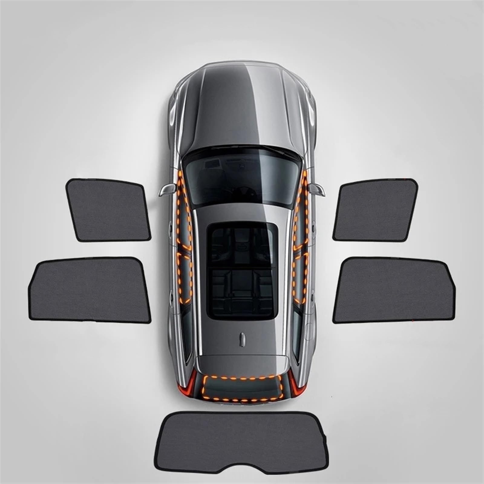 Sonnenschutz Auto Für Kia Für Stonic YB 2017-2023 Auto Fenster Front Schild Sonnenschutz Windschutzscheibe Hinten seite Fenster Vorhang Sonnenschutz Visier Sonnenblende Auto(4Side and Back) von Amxaqjc