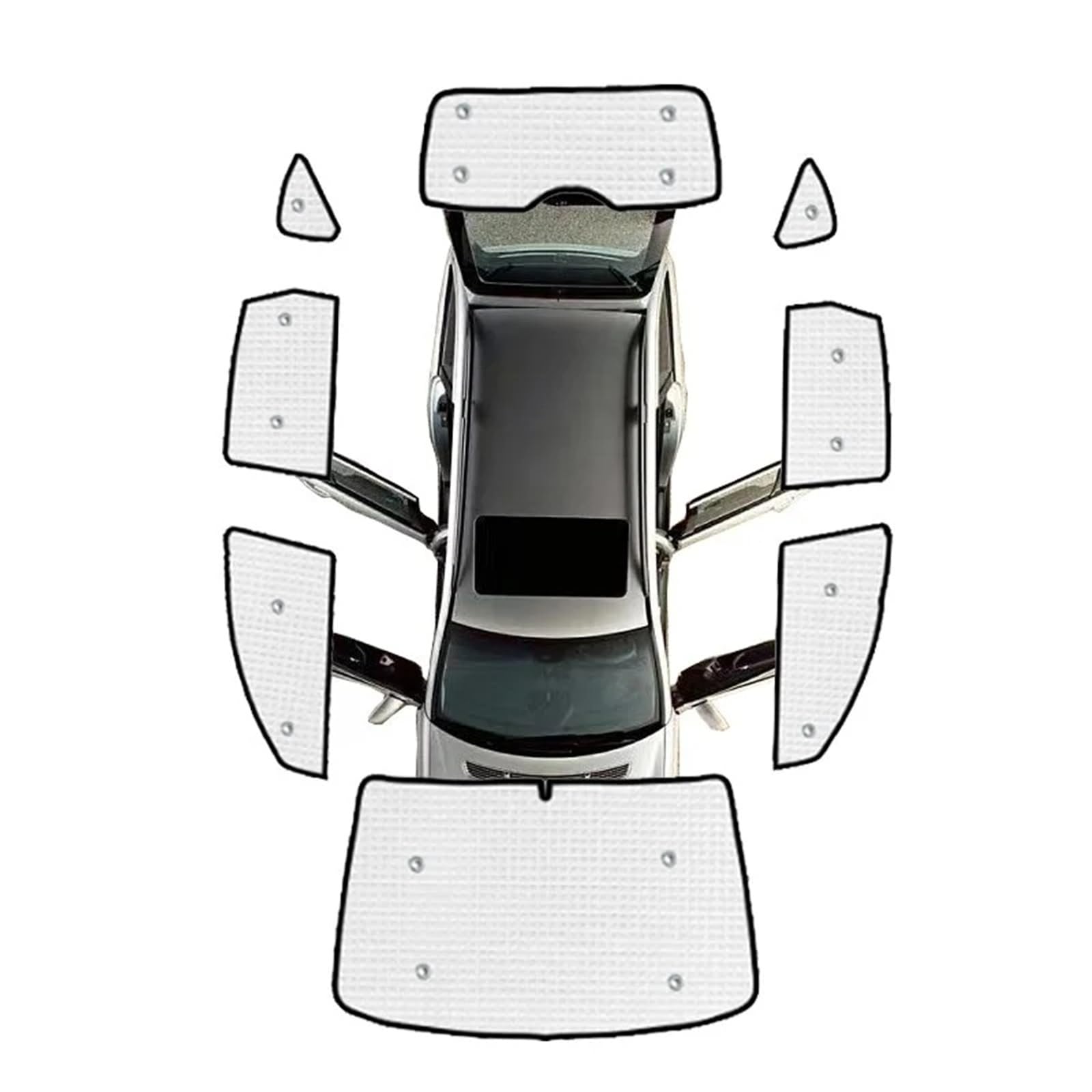 Sonnenschutz Auto Für MG ZS Plus ZS EV ZX VS ZS11 2018 2019 2020 2021 2022 2023 Frontscheibe Vorhang Hinten Windows Visier Matten Auto Voll Abdeckungen Sonnenschirme Sonnenblende Auto(All Sunshades) von Amxaqjc