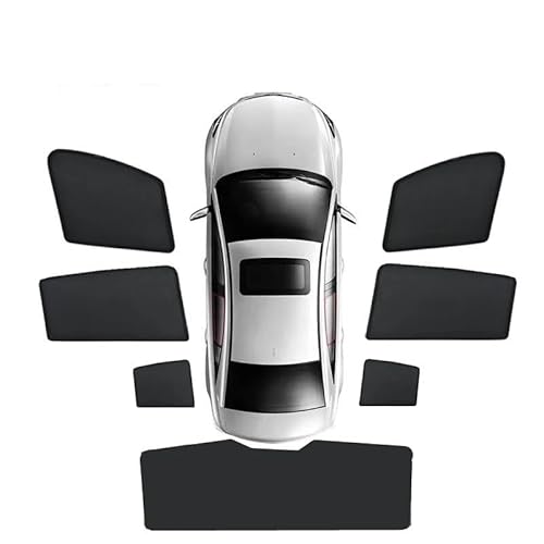 Sonnenschutz Auto Für Mazda CX-5 KF MK2 2018-2023 2024 Auto Magnetische Sonnenschirm Net Mesh Fenster Visier Sonne Schilde Shades Vorhang Sonnenblende Auto(7PCS Set) von Amxaqjc