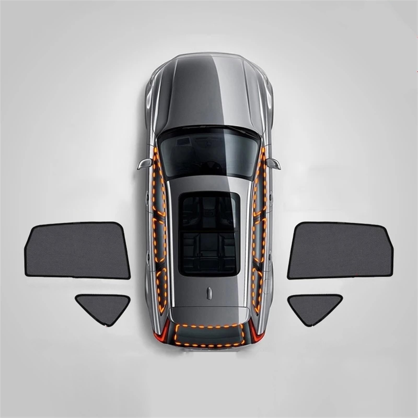 Sonnenschutz Auto Für SITZ Für Ateca KH7 SUV 2016-2023 Hinten Seite Fenster Vorhang Sonnenschutz Visier Auto Fenster Sonnenschutz Schild Frontscheibe Sonnenblende Auto(4 PCS No Front) von Amxaqjc
