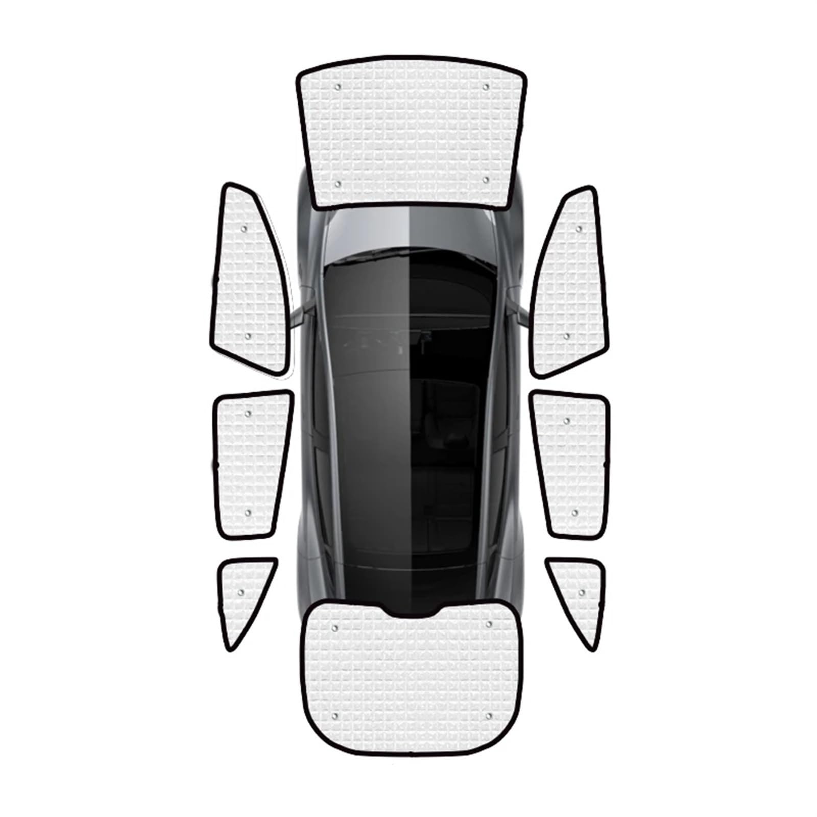 Sonnenschutz Auto Für Tesla Für Modell 3 2017-2024 Auto Front Windows Sonne Protecti Visier Matte Heckscheibe Vorhang Vollständige Abdeckung Sonnenschirme Sonnenblende Auto(Full side windows) von Amxaqjc