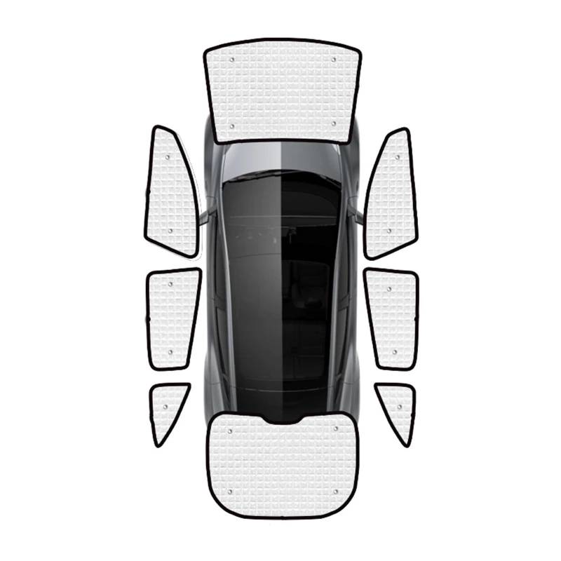Sonnenschutz Auto Für Tesla Für Modell 3 2017-2024 Auto Front Windows Sonne Protecti Visier Matte Heckscheibe Vorhang Vollständige Abdeckung Sonnenschirme Sonnenblende Auto(Full side windows) von Amxaqjc