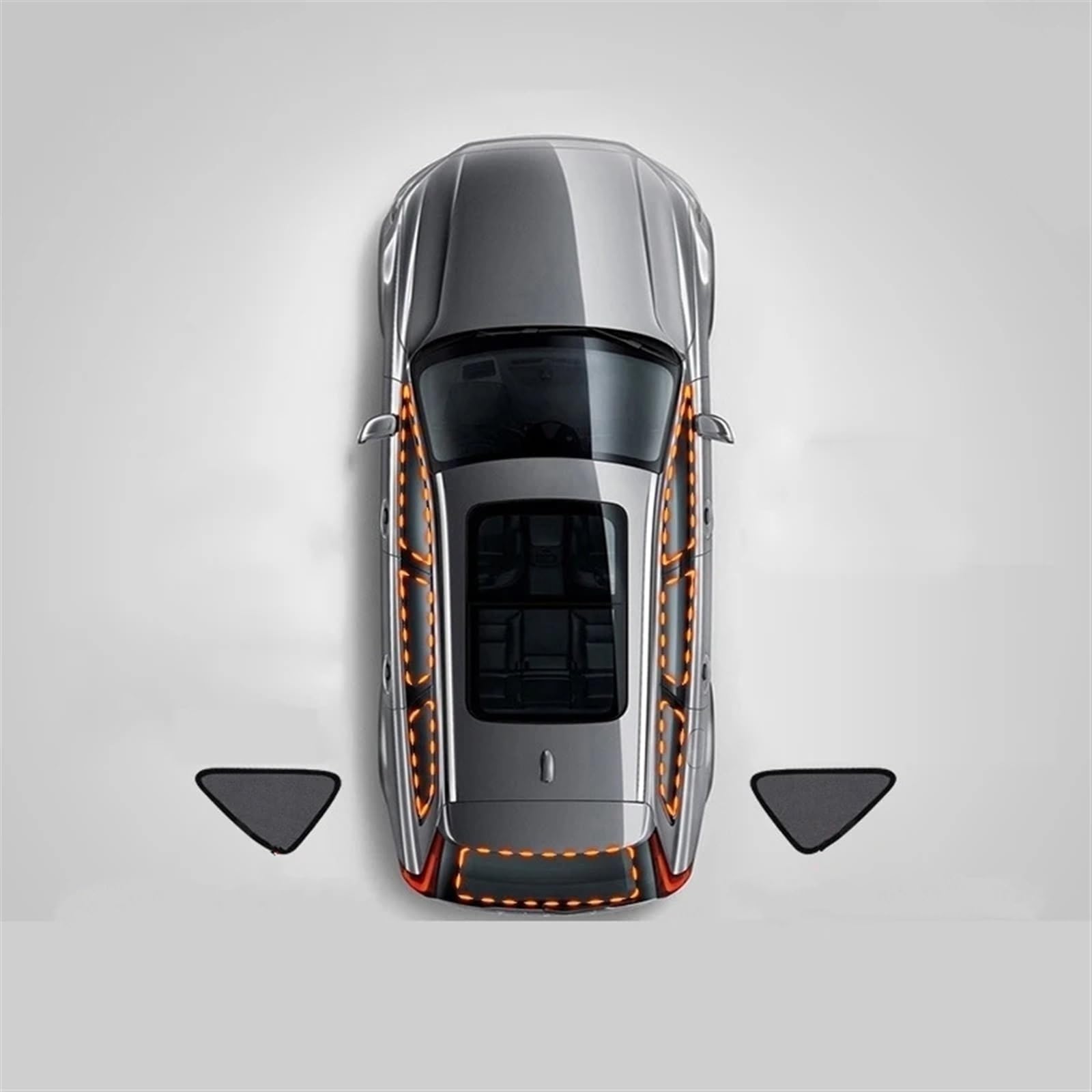Sonnenschutz Auto Für VW Für PASSAT B6 Für Variante 2005-2011 Auto Fenster Sonnenschutz Schild Windschutzscheibe Hinten Seite Fenster Vorhang Sonnenschutz Visier Sonnenblende Auto(2PCS Triangular) von Amxaqjc