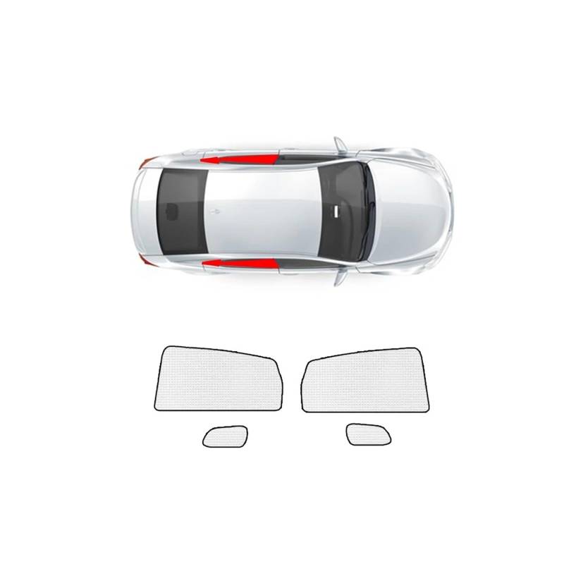 Sonnenschutz Auto Für Wey Für Mokka Für Kaffee 01 2021 2022 2023 Auto Visier Shade Sun UV Schutz Windschutzscheiben Fenster Glas Innenräume sonnenschirme Sonnenblende Auto(Rear Widow 4pcs) von Amxaqjc