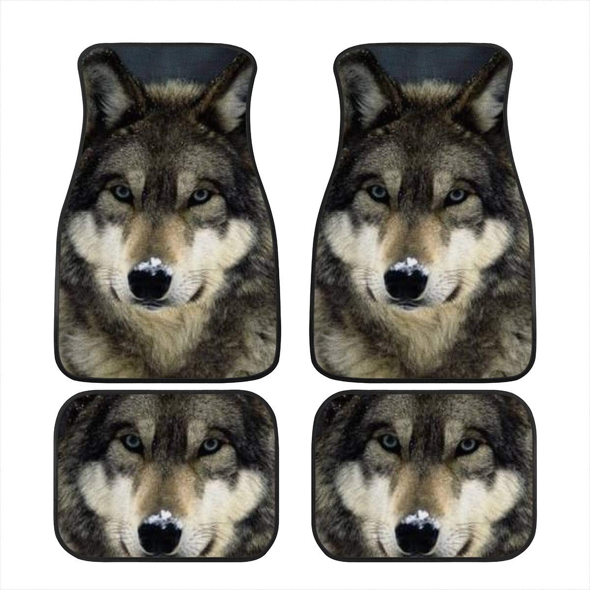 Amzbeauty Cool Wolf Print vorne & hinten Gummi Fußmatten für Auto SUV Van & LKW - Allwetterschutz Universal Fit Amzbeauty Cool Wolf Print vorne & hinten Gummi Fußmatten für Auto SUV Van & LKW - Allwetterschutz Universal Fit von Amzbeauty