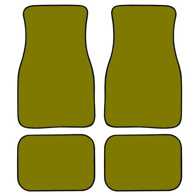 Amzbeauty Modische einfarbige Auto-Fußmatten (Armeegrün), 4-teilig, Gummi-Rückseite, Allwetter-Universal-Fußmatten für vorne und hinten, Auto-Teppiche von Amzbeauty