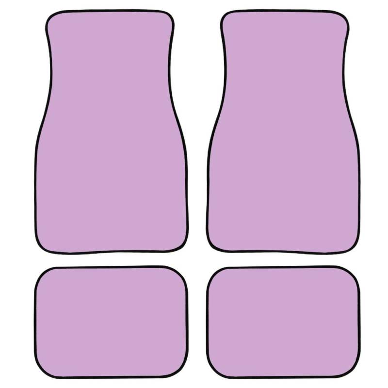 Amzbeauty Modische einfarbige Auto-Fußmatten (Hellviolett), 4-teilig, Gummi-Rückseite, Allwetter-Universal-Teppiche für vorne und hinten von Amzbeauty