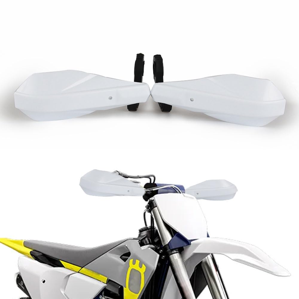 AnXin Motorradhandschutz aus Kunststoff, 22 mm und 28 mm Handschutz, Schutz für Motocross Dirt Bike Offroad ATV (weiß) von AnXin