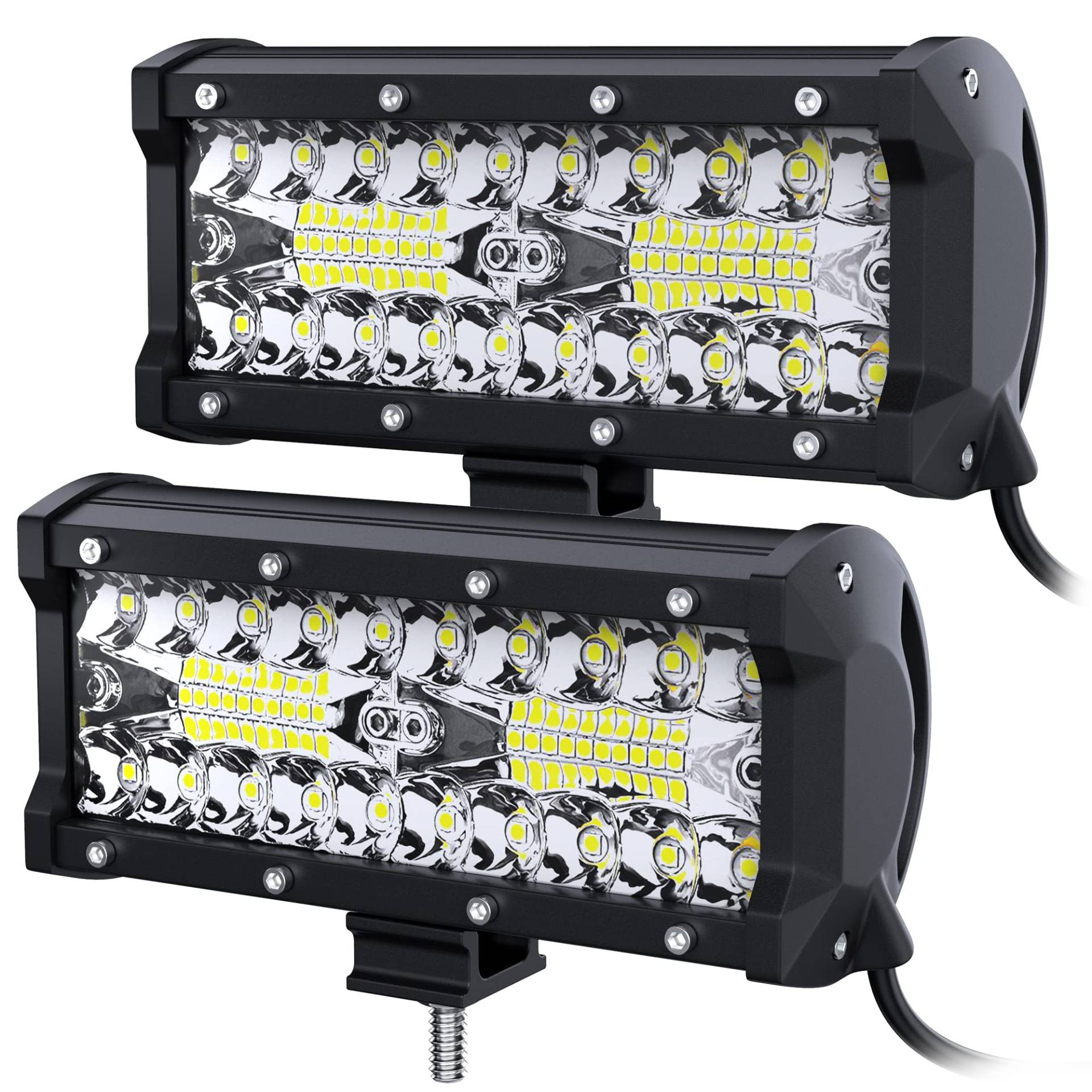 antom LED Arbeitsscheinwerfer 9-36V 240W arbeitsscheinwerfer led 12v 6500K IP67 Wasserdicht Rückfahrscheinwerfer für SUV Traktor Bagger Traktoren Schlepper (2 Stück) von antom