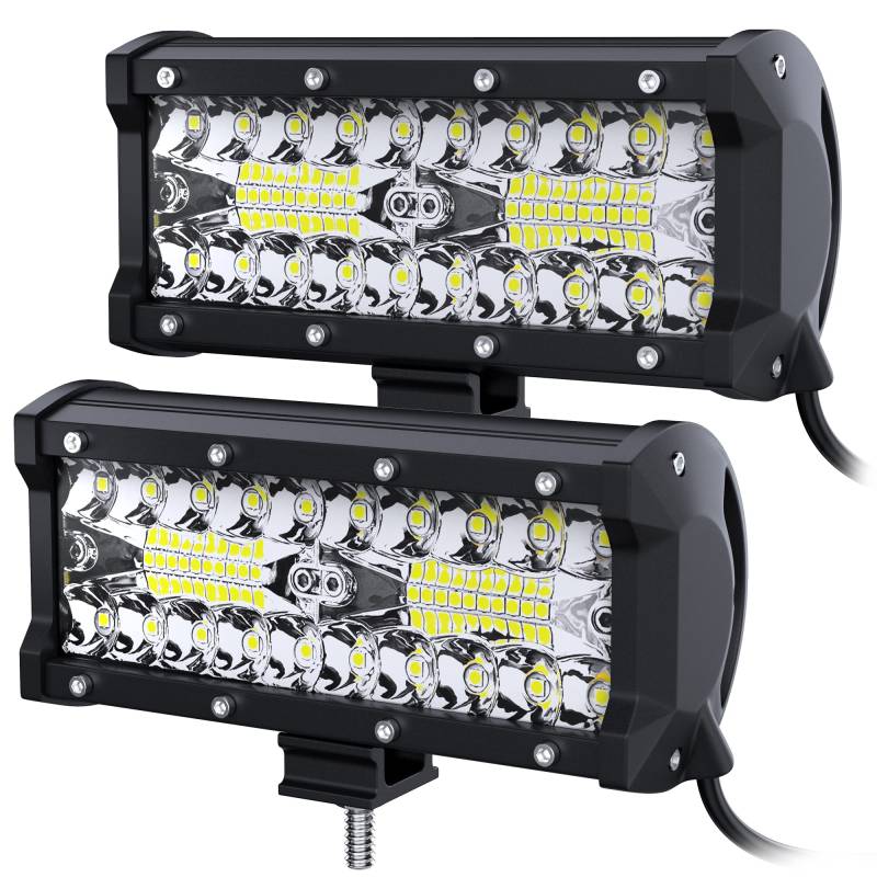 antom LED werklampen 9-36V 240W werklampen geleid 12v 6500K IP67 waterdichte achteruitrijlichten voor SUV tractor graafmachine tractoren (2 stuks) von antom