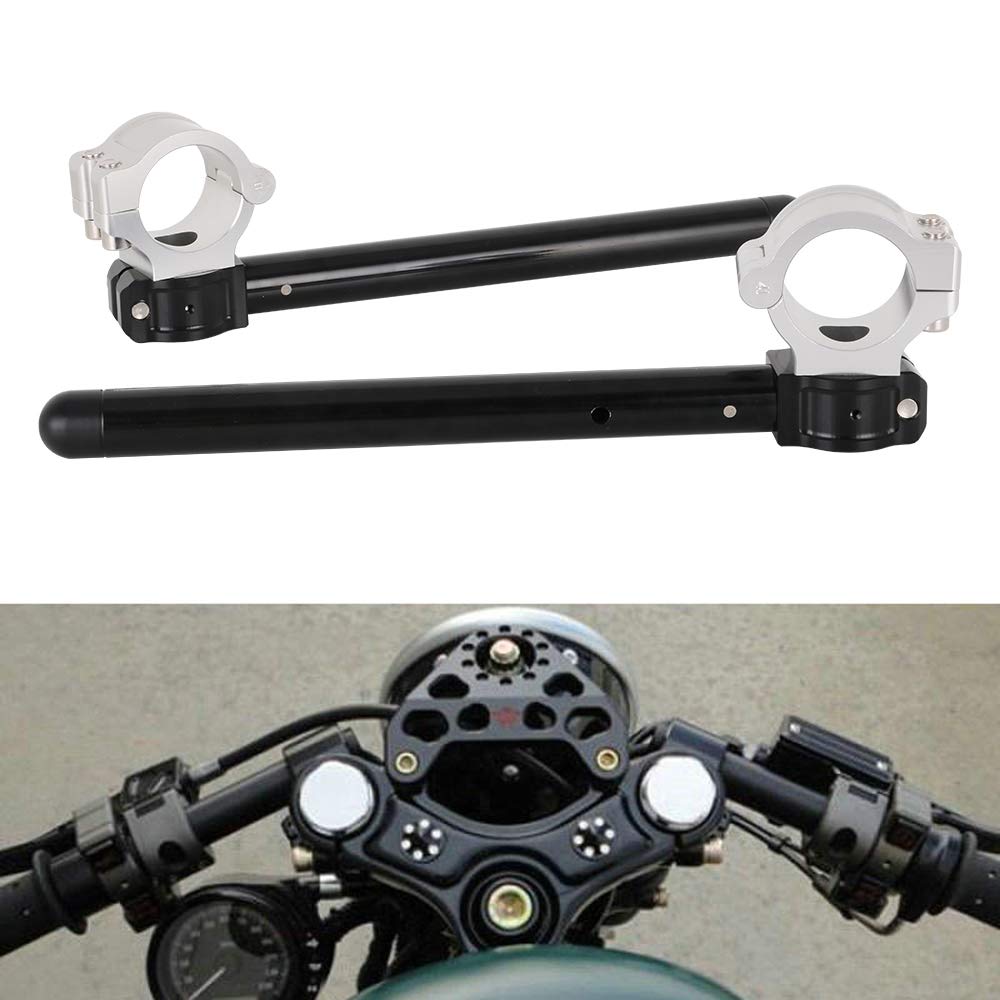 AnXin 36mm 7/8 "Motorrad Clip-on-Lenker-Lenker CNC-Gabelrohr Austauschbarer Sitz für H1 Z1 EL EX KLX KX DE KH KZ Cafe Racer Clip On Regular Moto von AnXin