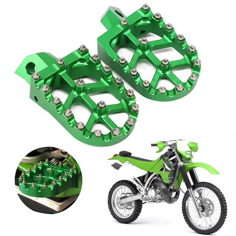 AnXin Fußrasten Fußrasten Fußrasten für Kawasaki KDX200 1995-2005 KDX200R 1997-2001 KDX220R 2002-2005 KDX250 1991-1994 KX125 KX250 1988-196 KX50 0 1988-2004 Motorrad von AnXin