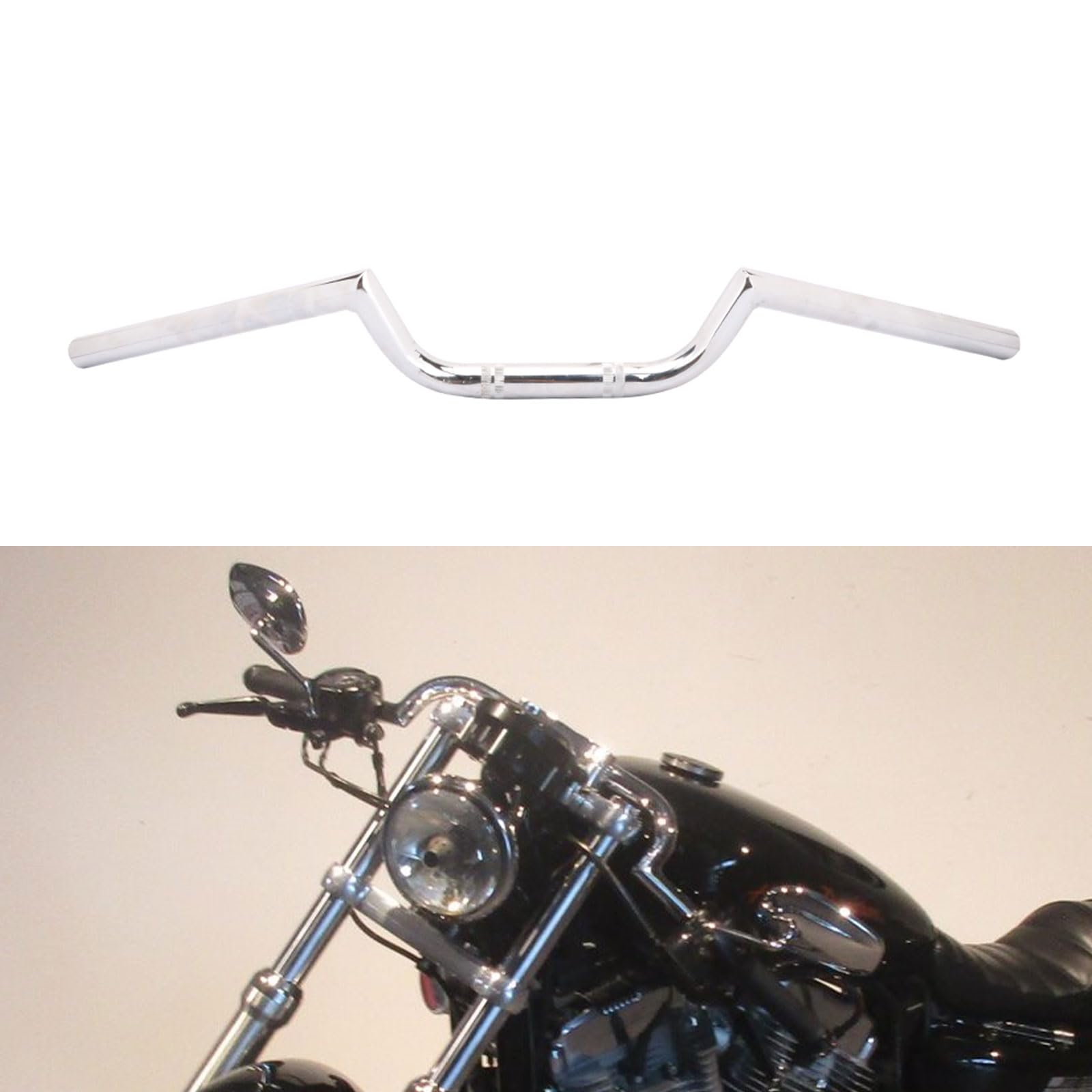 AnXin Motorrad 7/8 "Lenker Cafe Racer Ace Clubman Stil Lenker 22 MM Universal Für Bobber Benutzerdefinierte Anwendung Chrom AnXin Motorrad 7/8 "Lenker Cafe Racer Ace Clubman Stil Lenker 22 MM Universal Für Bobber Benutzerdefinierte Anwendung Chrom von AnXin