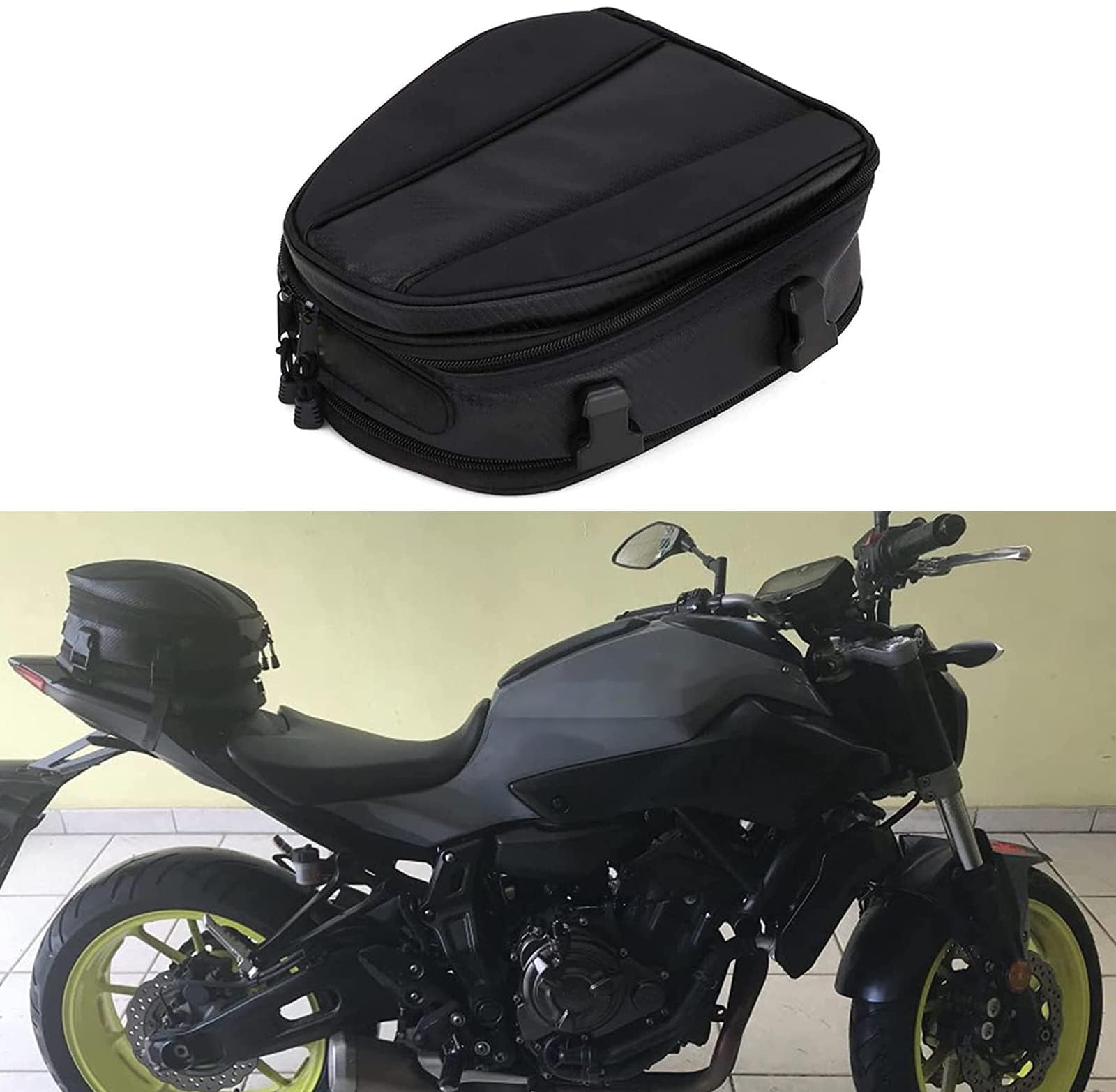 AnXin Motorrad-Hecktasche, Motorrad-Rucksack, wasserdichte Satteltaschen, Rucksack, Gepäcktasche, Rücksitztasche, multifunktionale PU-Leder-Satteltaschen, Sporttasche – 8 Liter von AnXin