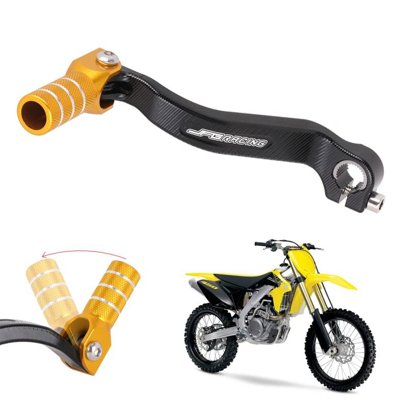 AnXin Motorrad Schalthebel Schalthebel Pedal CNC für RMZ450 RMZ 450 2008-2020 RMX450Z RMX 450Z 2010-2011 2017-2019 - Gold von AnXin