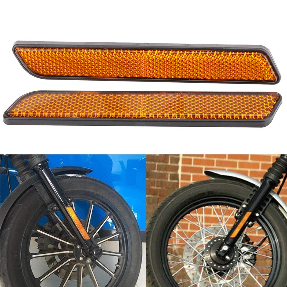 AnXin Motorrad-Seitenreflektor vorne, für Harley, Dyna, Softail, Sportster FXD, 2 Stück von AnXin