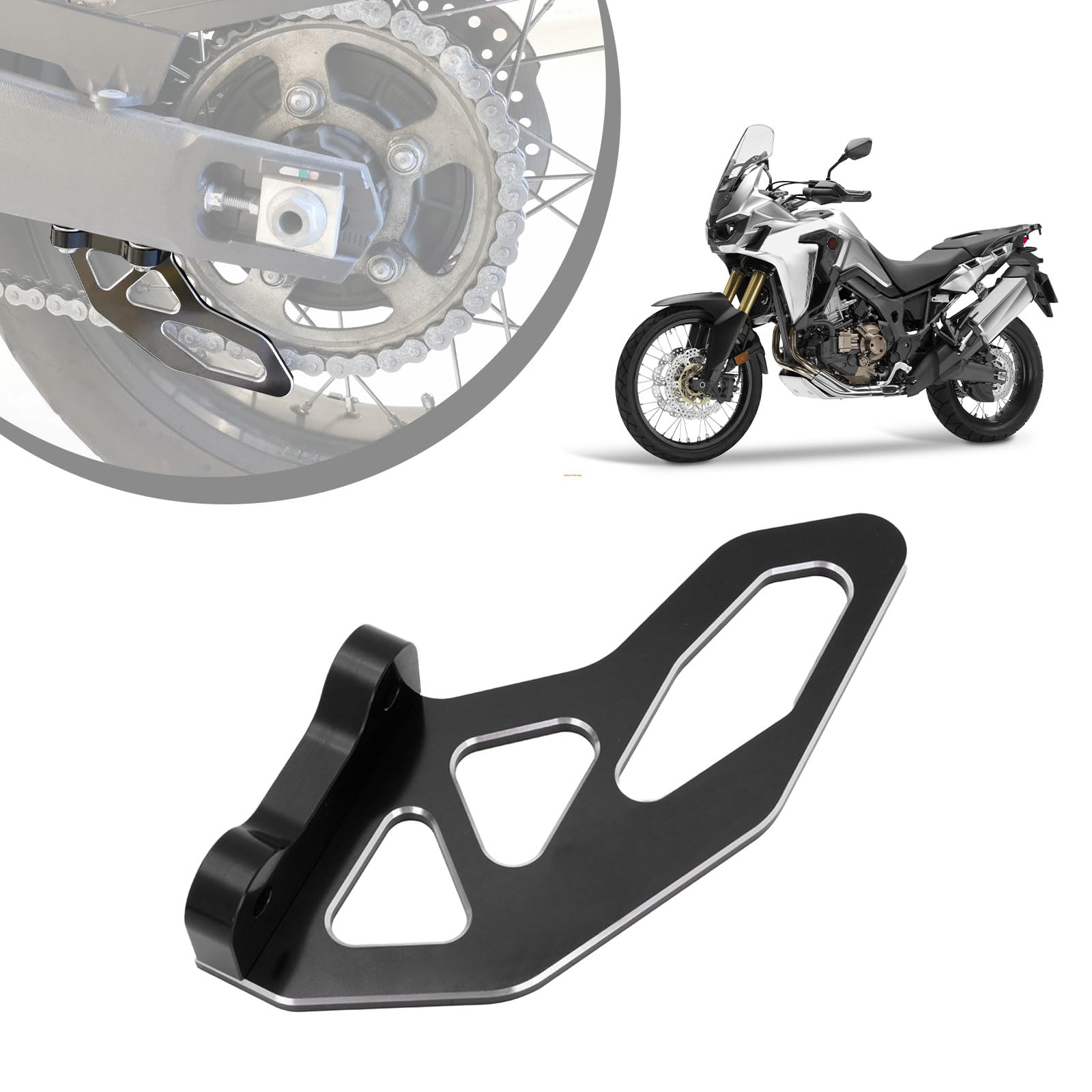 Motorrad Kettenschutz Hinterer Unterer Kettenschutz CNC für CRF1000L Africa Twin 2016-2019, Schwarz Motorrad Kettenschutz Hinterer Unterer Kettenschutz CNC für CRF1000L Africa Twin 2016-2019, Schwarz von AnXin