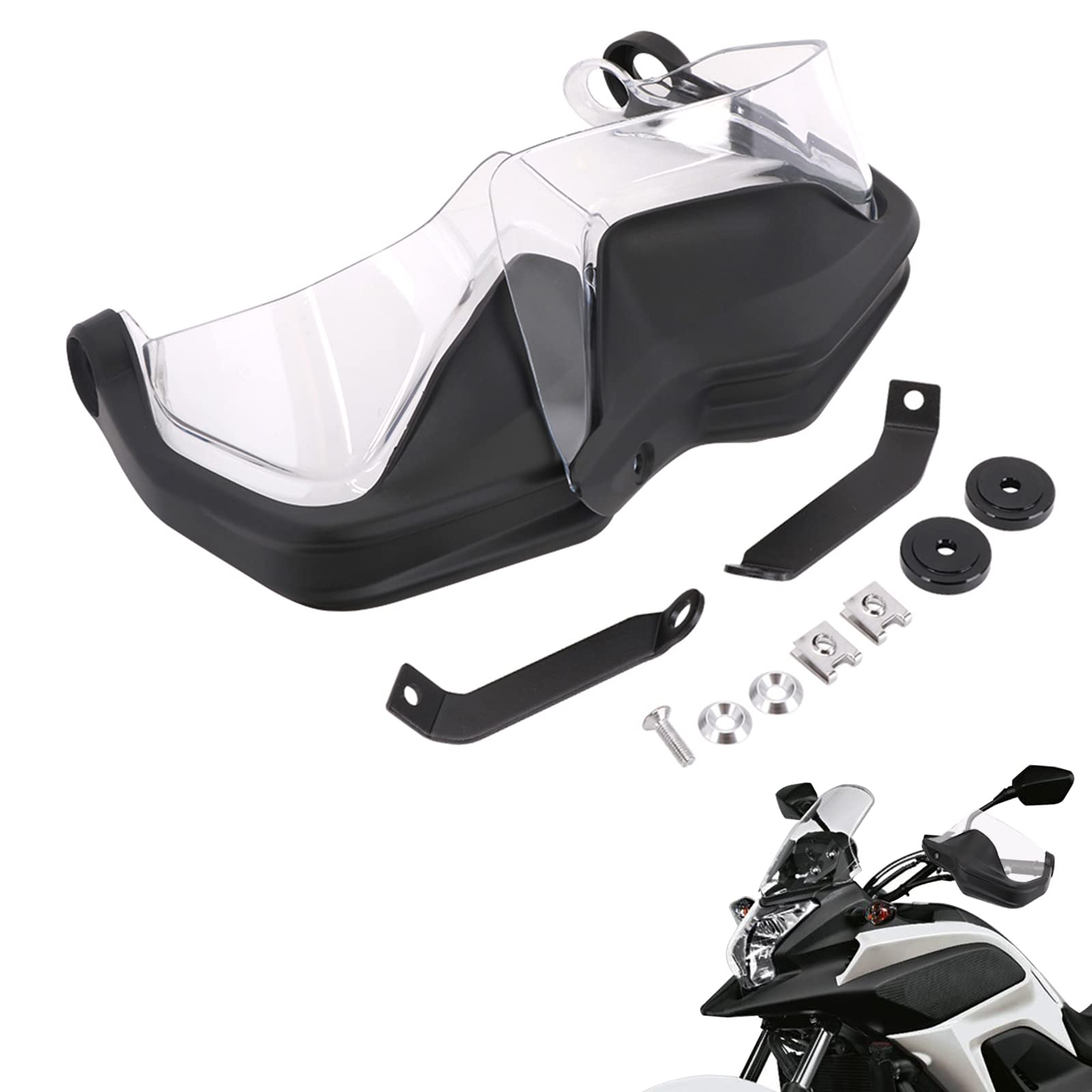 Anxin Handschützer Motorrad Handschutz Handprotektoren ABS-Kunststoff mit transparenten Windschutzscheiben-Deflektoren für NC700X 750X CB650F CTX700 2014-2018 von AnXin