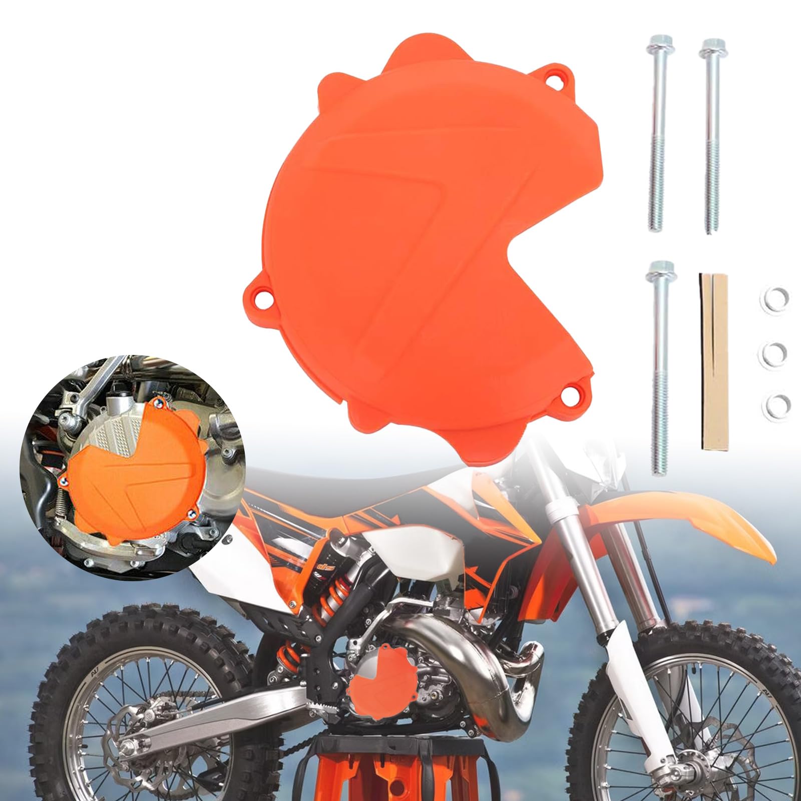 AnXin Kupplungsabdeckung, Kunststoff, Seitenschutz, Motorkupplung, Schutzkappe für EXC/XCW/SX/XC 250/350 2013–2016 TE 250 300 2015–2016 Motorrad von AnXin