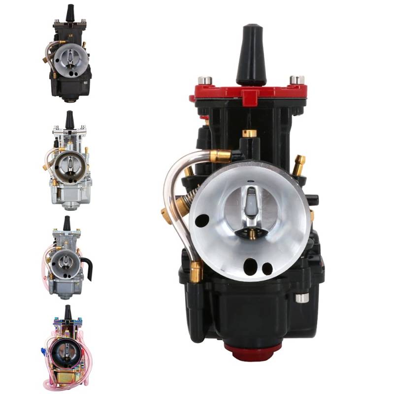 PWK Vergaser, 21 mm, Aluminiumlegierung, Universal, für 50 cc bis 100 cc, Pit Dirt Bike, ATV, Scooter, Schwarz von AnXin