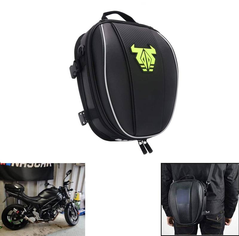 AnXin Motorrad Rucksack und Hecktasche - Dual Wasserdicht Gepäcktasche, Satteltasche, Multifunktionstasche für Motorradsitz - Sport - Grün von AnXin