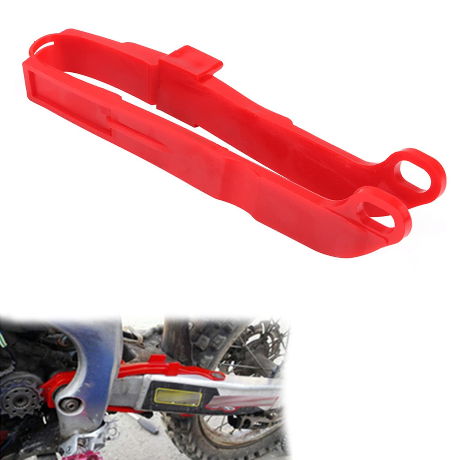 Motorrad rote Kunststoffkette Slider Guide Protector für XR250R 1991-2004 XR400R 1996-2004 XR600R 1991-2000 XR650L 1993-2019 von AnXin