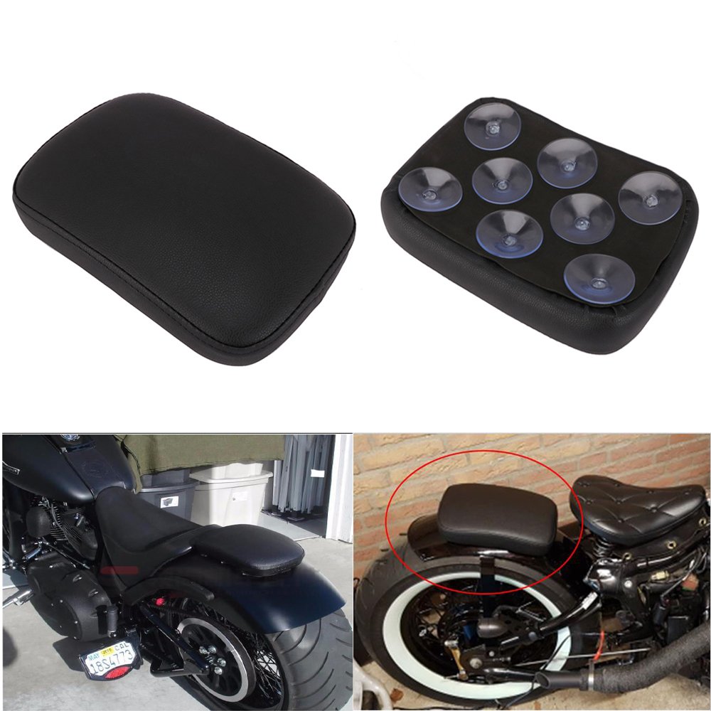 Rechteckiger Pillion Beifahrersitz, 8 Saugnäpfe für Custom Chopper Cruiser XL883 XL1200 X48 X72, Schwarz Rechteckiger Pillion Beifahrersitz, 8 Saugnäpfe für Custom Chopper Cruiser XL883 XL1200 X48 X72, Schwarz von AnXin