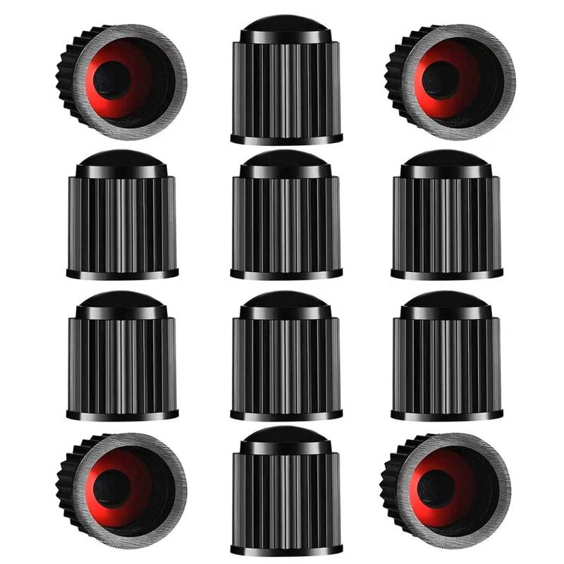 10er-Pack Ventilkappen für Autoreifen, Ventilkappen, Reifenventilkappen, Autoventilkappen für Auto, SUV, Motorrad, Fahrrad (schwarz) von AnaTI