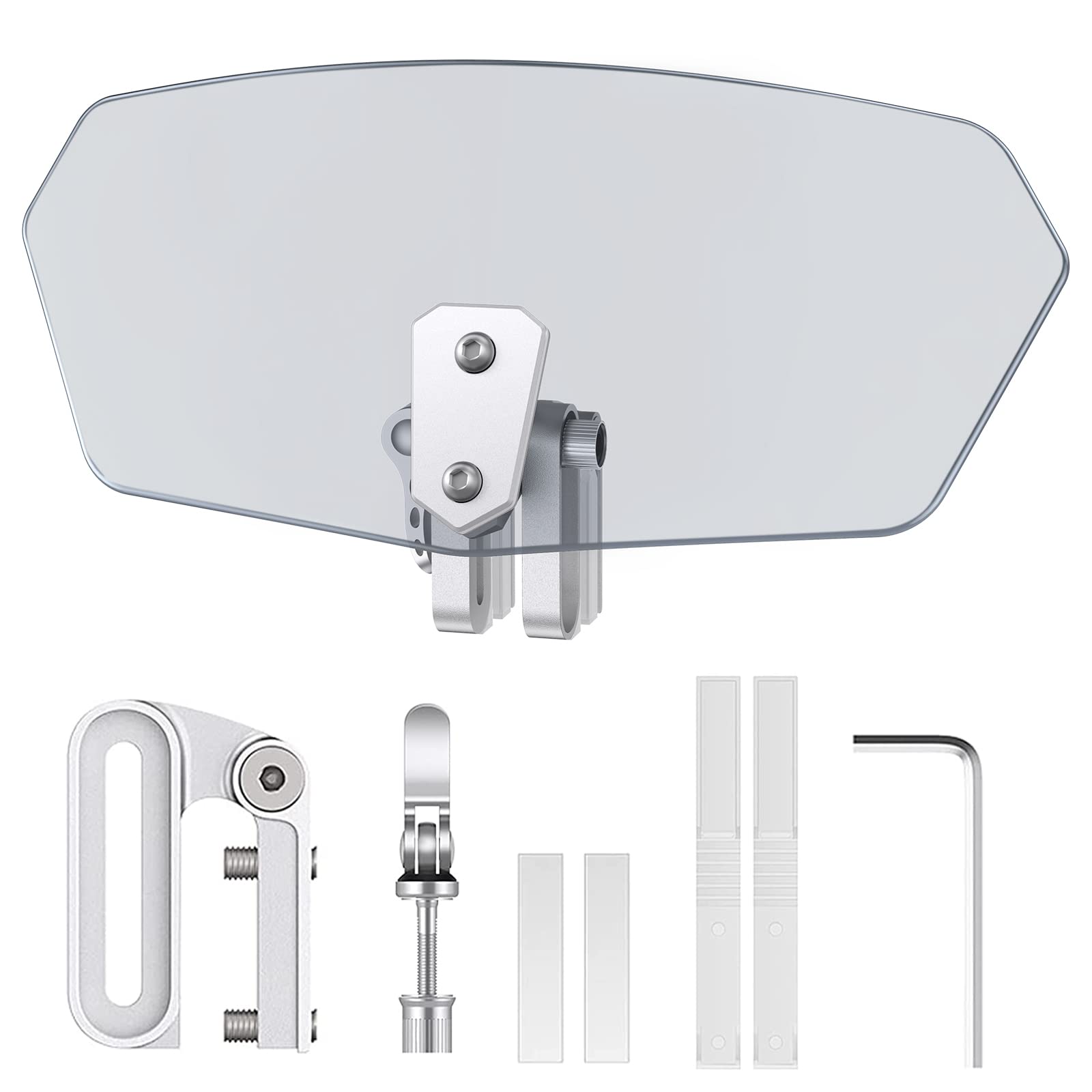 Anbte Motorrad Windschutzscheibe mit verstellbarem Clip, Windschutzscheibenverlängerung aus Harz Material, geeignet für Rennrad Motorrad (Titan) Anbte Motorrad Windschutzscheibe mit verstellbarem Clip, Windschutzscheibenverlängerung aus Harz Material, geeignet für Rennrad Motorrad (Titan) von Anbte