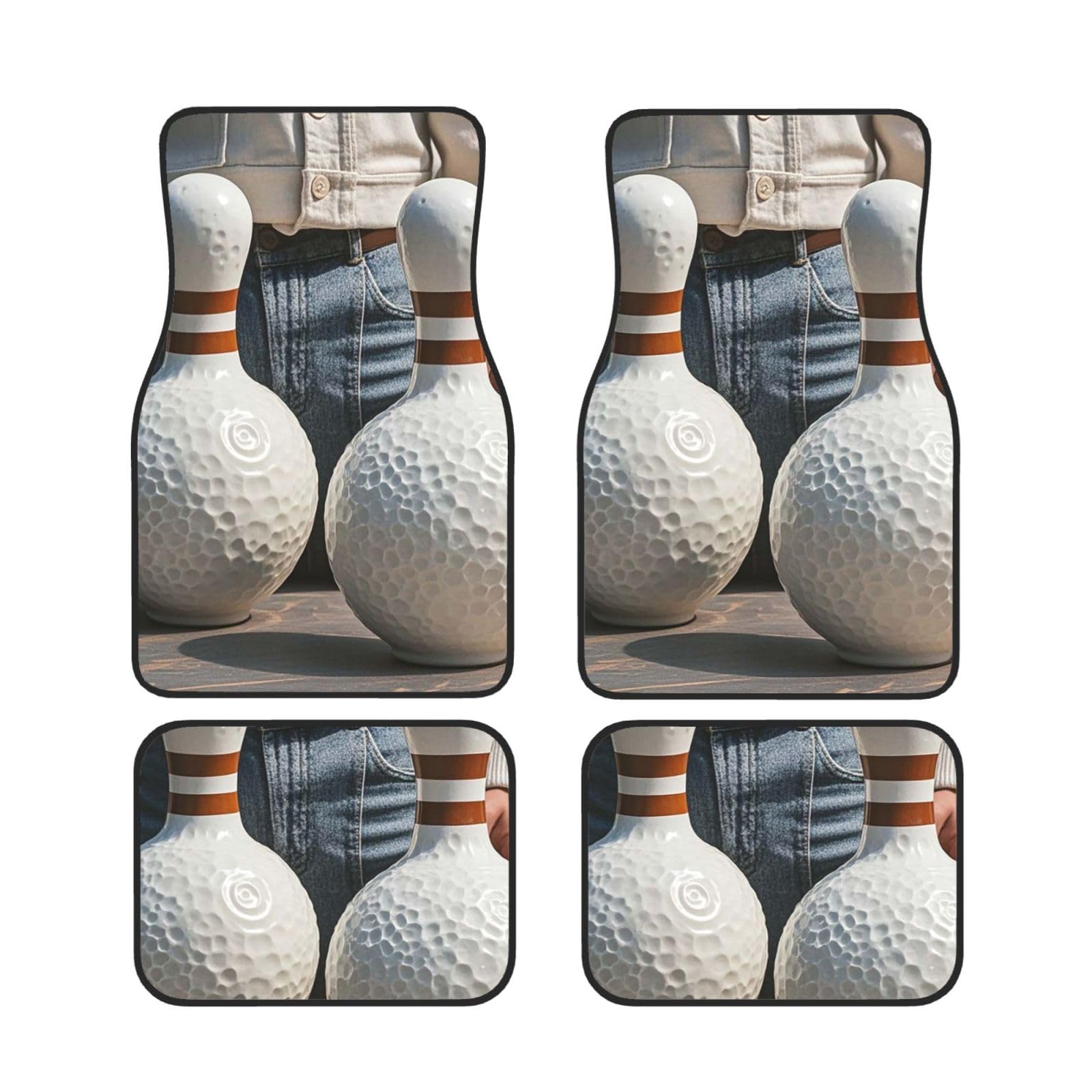 Bowlingkugeln Auto-Fußmatten, 4-teilig, universelle Auto-Fußmatten, Bowlingkugeln-Automatten-Set, Gummi-Fußmatten für Autos, rutschfeste Auto-Fußpolster, Auto-Teppich-Dekor, Fersenpolster für die meis Bowlingkugeln Auto-Fußmatten, 4-teilig, universelle Auto-Fußmatten, Bowlingkugeln-Automatten-Set, Gummi-Fußmatten für Autos, rutschfeste Auto-Fußpolster, Auto-Teppich-Dekor, Fersenpolster für die meis von Anceky