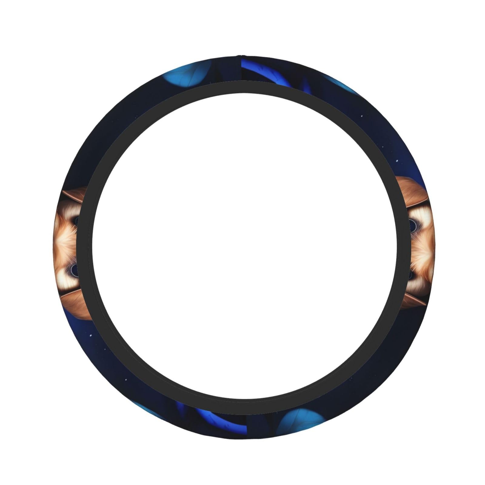 Dicker, elastischer Lenkradbezug mit Welpenmotiv, Blaue Rose Dicker, elastischer Lenkradbezug mit Welpenmotiv, Blaue Rose von Anceky