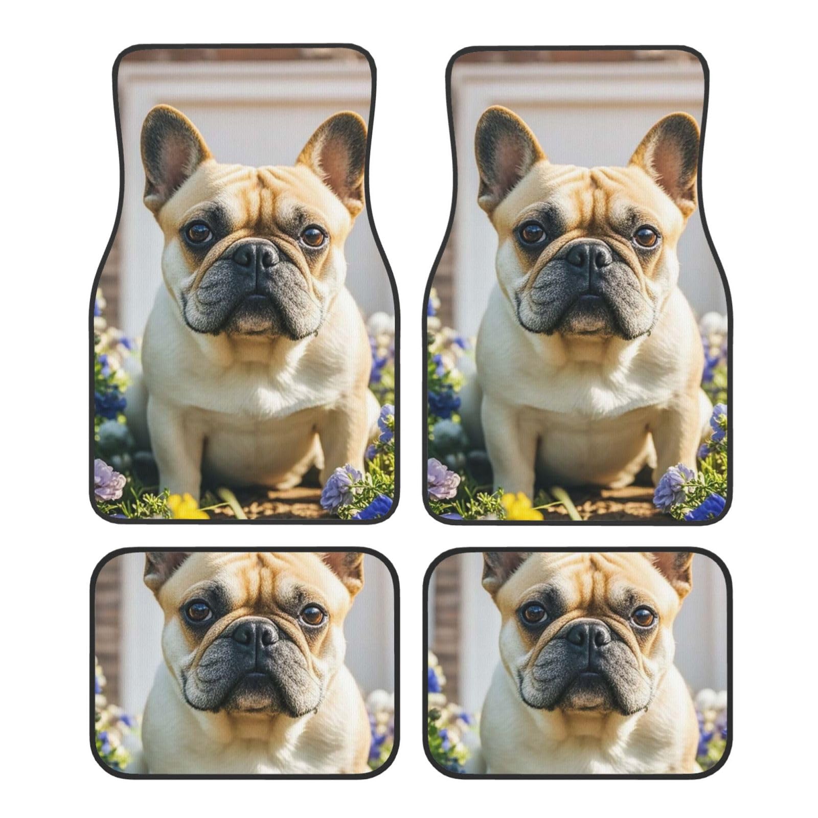 Französische Bulldogge Hund Niedliche Auto-Fußmatten 4-teilig Universal Auto-Fußmatten Französische Bulldogge Hund Niedliches Automatten-Set Gummi-Fußmatten für Autos Rutschfeste Auto-Fußpolster Auto- Französische Bulldogge Hund Niedliche Auto-Fußmatten 4-teilig Universal Auto-Fußmatten Französische Bulldogge Hund Niedliches Automatten-Set Gummi-Fußmatten für Autos Rutschfeste Auto-Fußpolster Auto- von Anceky