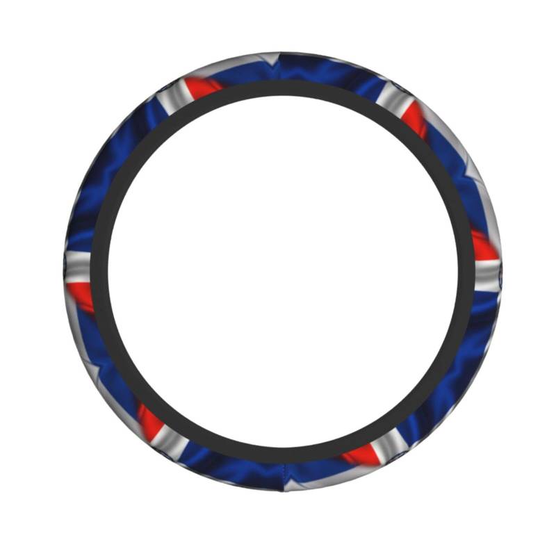 Lenkradbezug mit Flagge der Dominikanischen Republik, Salvadorianische Flagge, Schutzbezug, atmungsaktiv, universell geeignet für die meisten Autos von Anceky