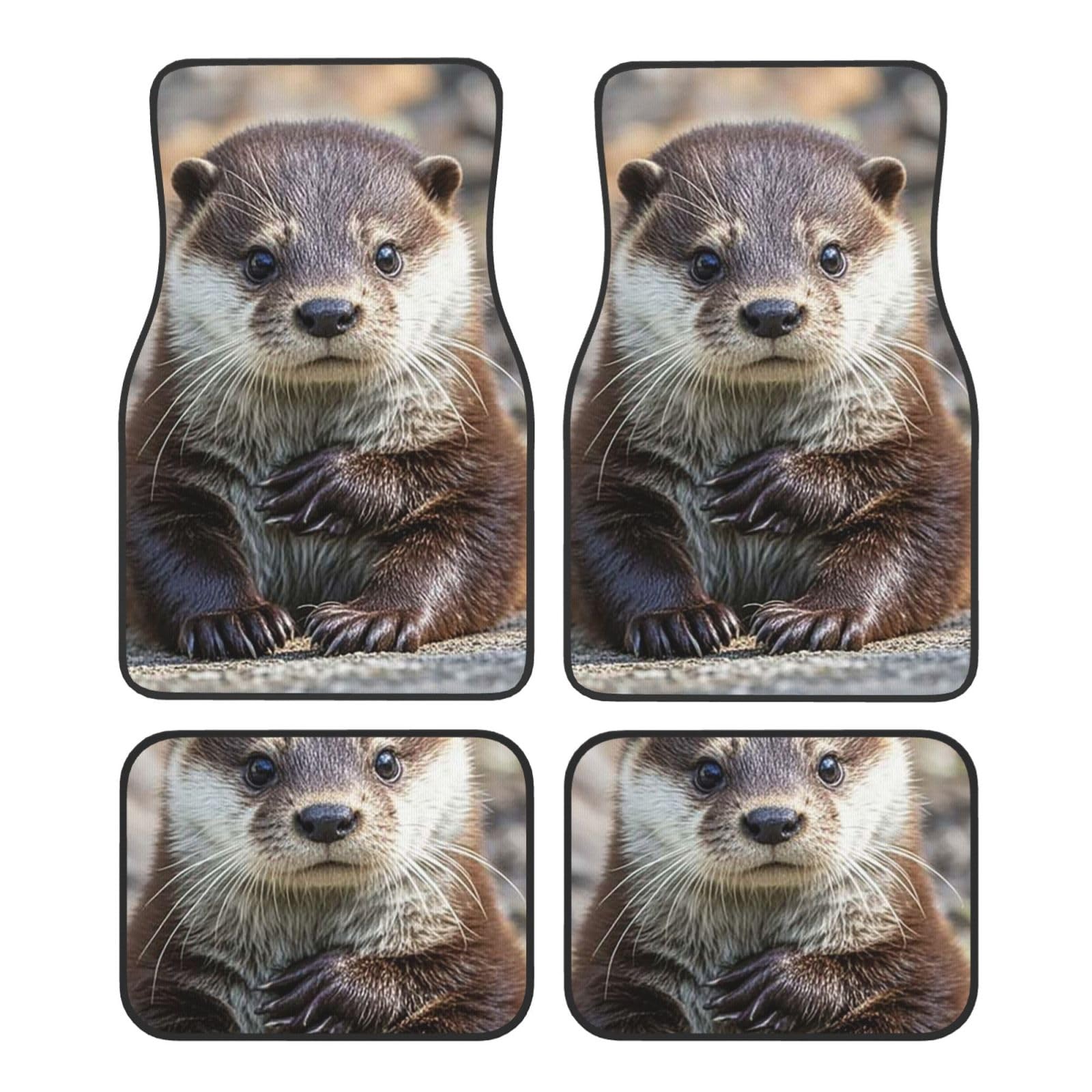 Niedliche Otter1-Autofußmatten, 4-teilig, universelle Autofußmatten, niedliches Otter1-Automatten-Set, Gummifußmatten für Autos, rutschfeste Autofußpolster, Autoteppich-Dekor, Fersenpolster für die me Niedliche Otter1-Autofußmatten, 4-teilig, universelle Autofußmatten, niedliches Otter1-Automatten-Set, Gummifußmatten für Autos, rutschfeste Autofußpolster, Autoteppich-Dekor, Fersenpolster für die me von Anceky