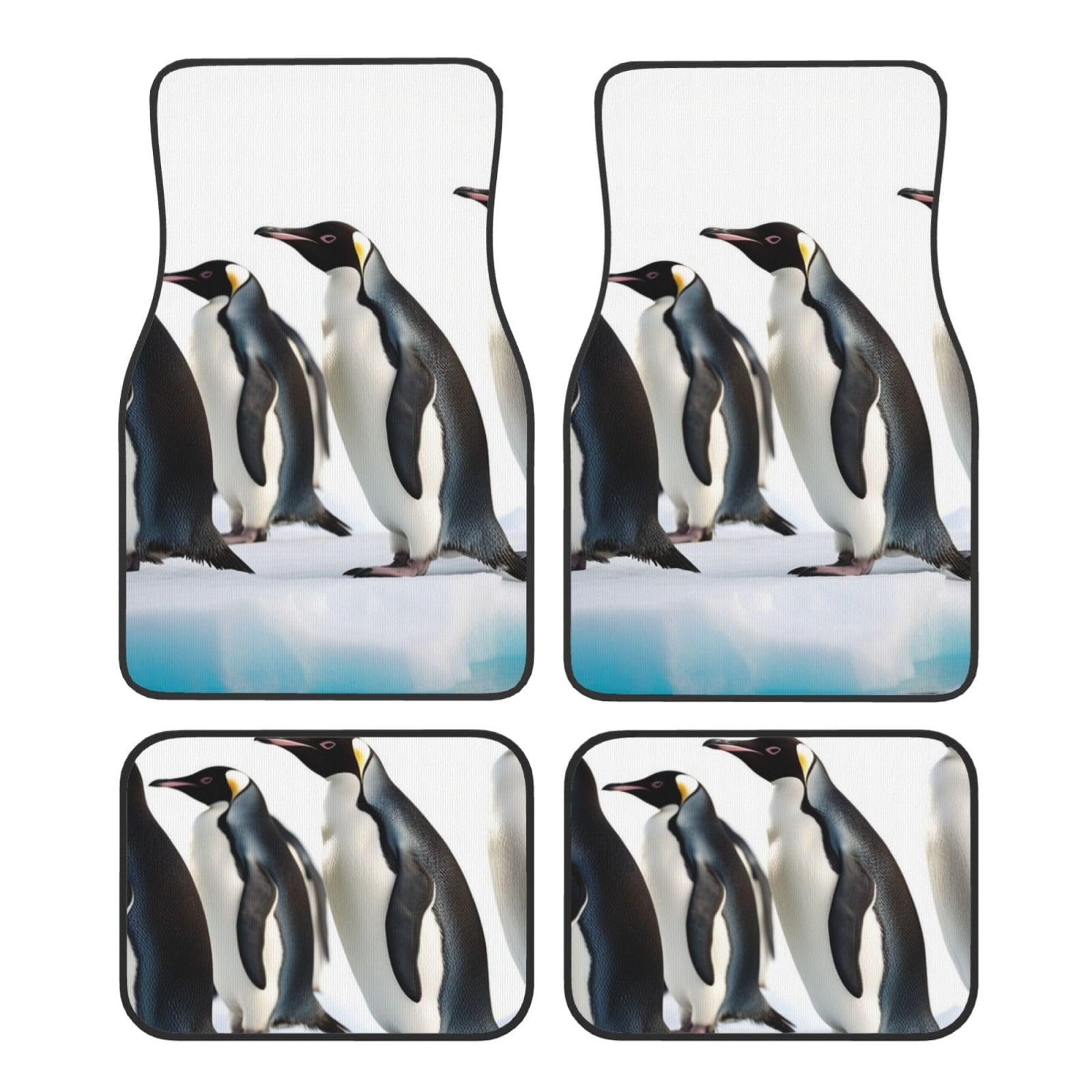 Pinguine Auto-Fußmatten, 4-teilig, universelle Auto-Fußmatten, Pinguine Autoteppich-Set, Gummifußmatten für Autos, rutschfeste Auto-Fußpolster, Auto-Teppich-Dekor, Fersenpolster für die meisten Fahrze Pinguine Auto-Fußmatten, 4-teilig, universelle Auto-Fußmatten, Pinguine Autoteppich-Set, Gummifußmatten für Autos, rutschfeste Auto-Fußpolster, Auto-Teppich-Dekor, Fersenpolster für die meisten Fahrze von Anceky
