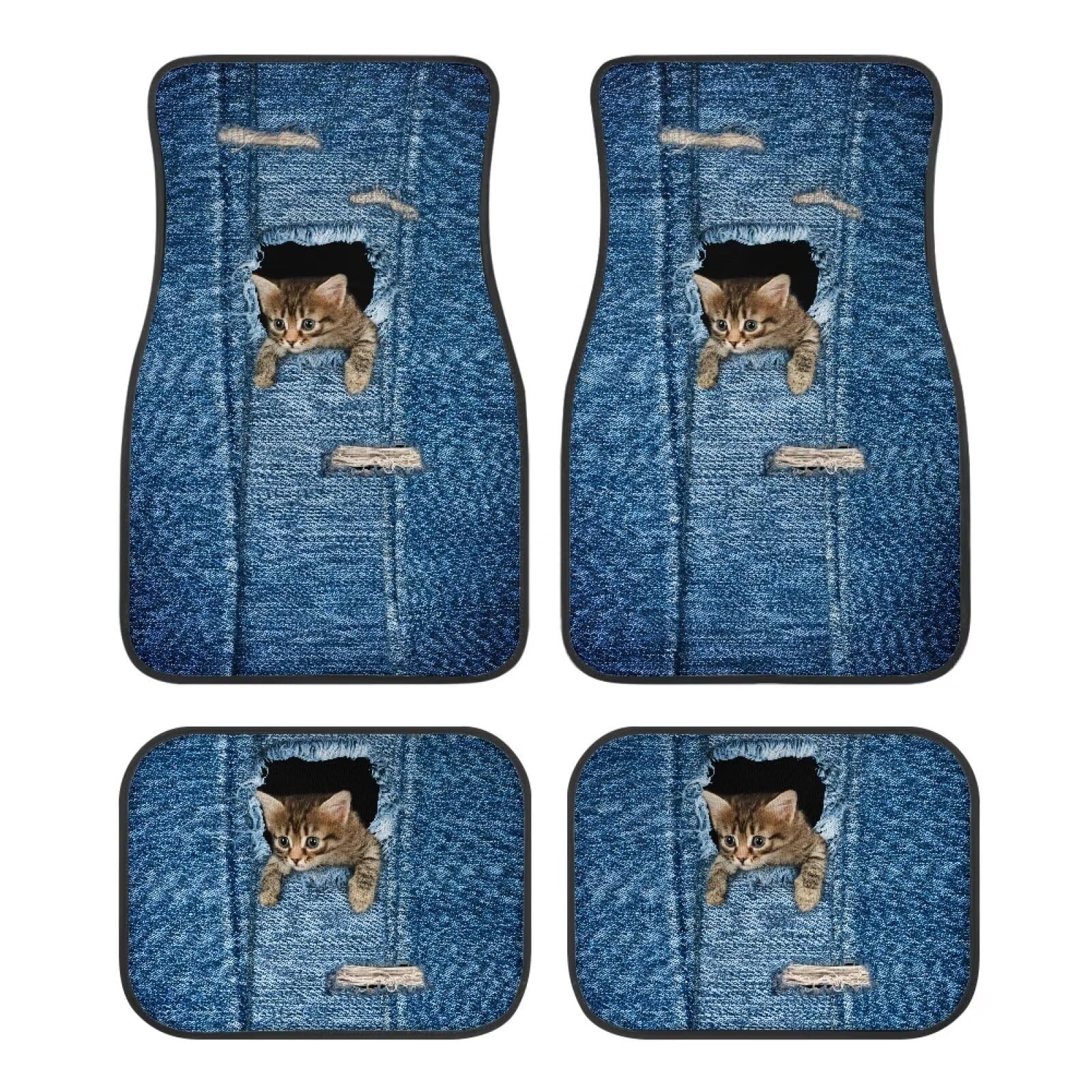 Pocket Pet Fahrzeugteppiche für vorne und hinten, mit Pocket Pet-Aufdruck, Autofußmatte für vorne und hinten, Autofußmatten, dekorative Autobodenteppiche, universelle Passform, langlebiger, rutschfest Pocket Pet Fahrzeugteppiche für vorne und hinten, mit Pocket Pet-Aufdruck, Autofußmatte für vorne und hinten, Autofußmatten, dekorative Autobodenteppiche, universelle Passform, langlebiger, rutschfest von Anceky