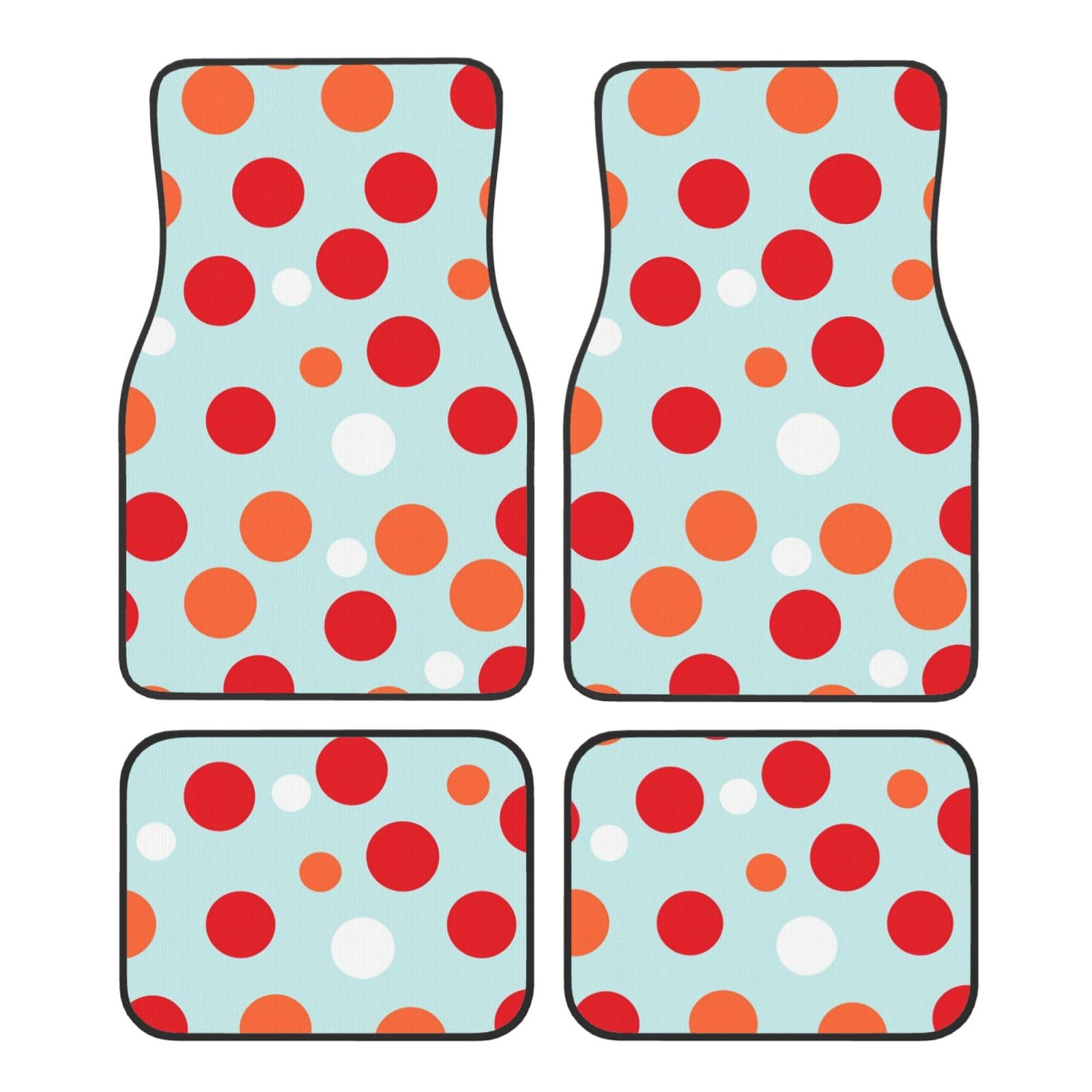 Polka Dot1 Auto-Fußmatten, 4-teilig, universelle Auto-Fußmatten, Polka Dot1 Autoteppich-Set, Gummifußmatten für Autos, rutschfeste Auto-Fußpolster, Auto-Teppich-Dekor, Fersenpolster für die meisten Fa Polka Dot1 Auto-Fußmatten, 4-teilig, universelle Auto-Fußmatten, Polka Dot1 Autoteppich-Set, Gummifußmatten für Autos, rutschfeste Auto-Fußpolster, Auto-Teppich-Dekor, Fersenpolster für die meisten Fa von Anceky