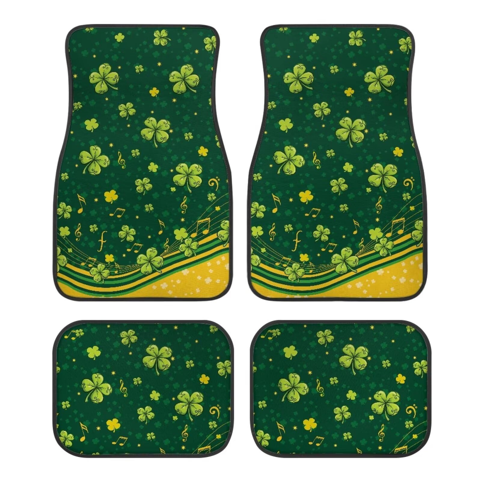 St. Patrick's Day Leaf Notes Fahrzeugteppiche vorne und hinten, Mattendruck St. Patrick's Day Leaf Notes, Autofußmatten vorne und hinten, Autofußmatten, Autobodenteppiche, universell einsetzbar, langl St. Patrick's Day Leaf Notes Fahrzeugteppiche vorne und hinten, Mattendruck St. Patrick's Day Leaf Notes, Autofußmatten vorne und hinten, Autofußmatten, Autobodenteppiche, universell einsetzbar, langl von Anceky