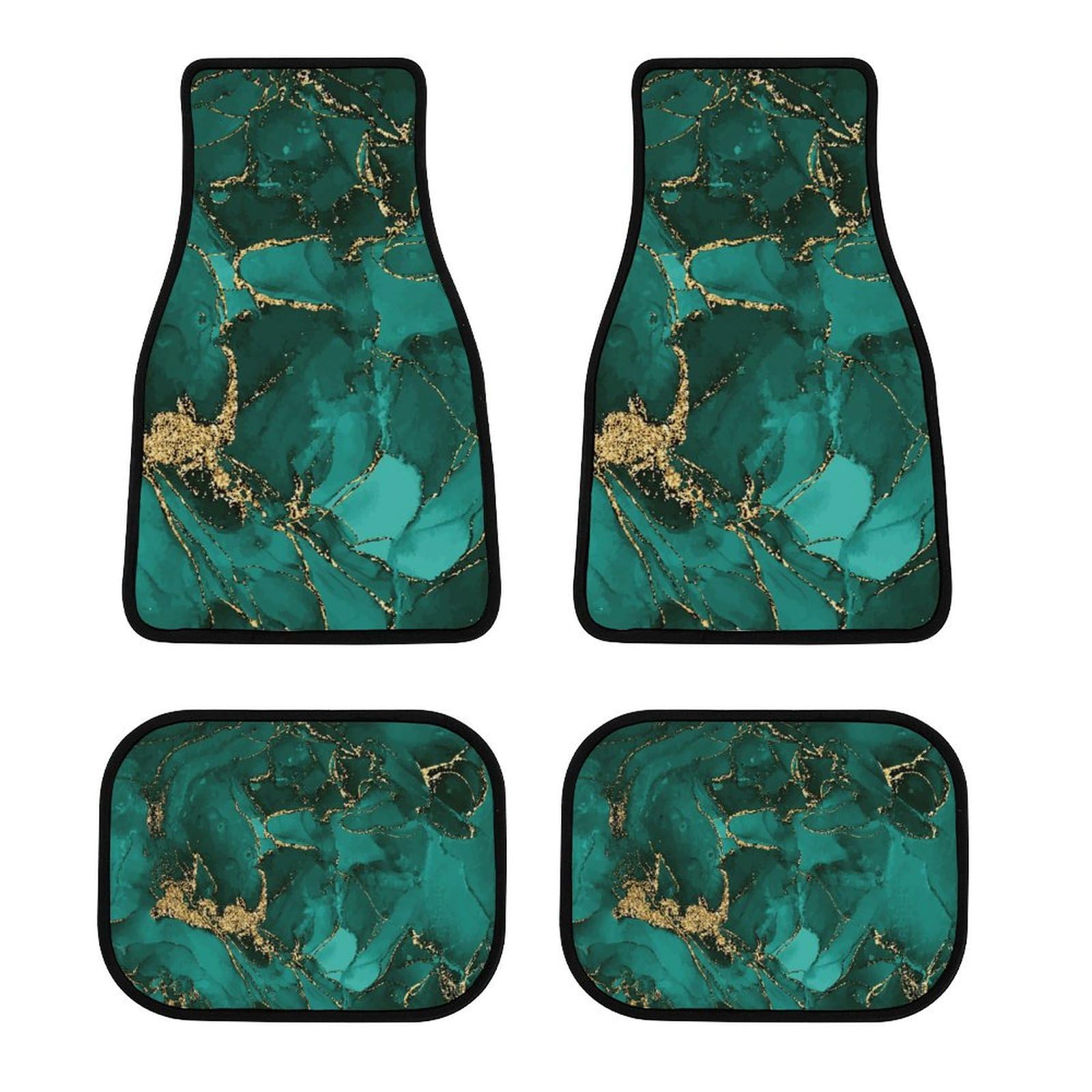 color10 4-teiliges Set mit Teppichen, Goldglitzer, Aquarelltinte, Spritzfarbe, blaugrün, marmoriert, Autofußmatten, universelle Passform für Autos, SUVs, Limousinen color10 4-teiliges Set mit Teppichen, Goldglitzer, Aquarelltinte, Spritzfarbe, blaugrün, marmoriert, Autofußmatten, universelle Passform für Autos, SUVs, Limousinen von Anceky